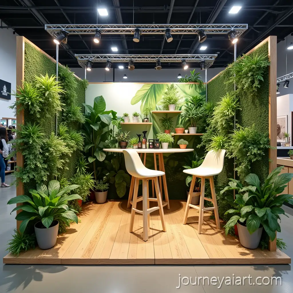 Product-Roadshow-with-Green-Plants-and-Interactive-PopUp-Display-in-Modern-Event-Setting