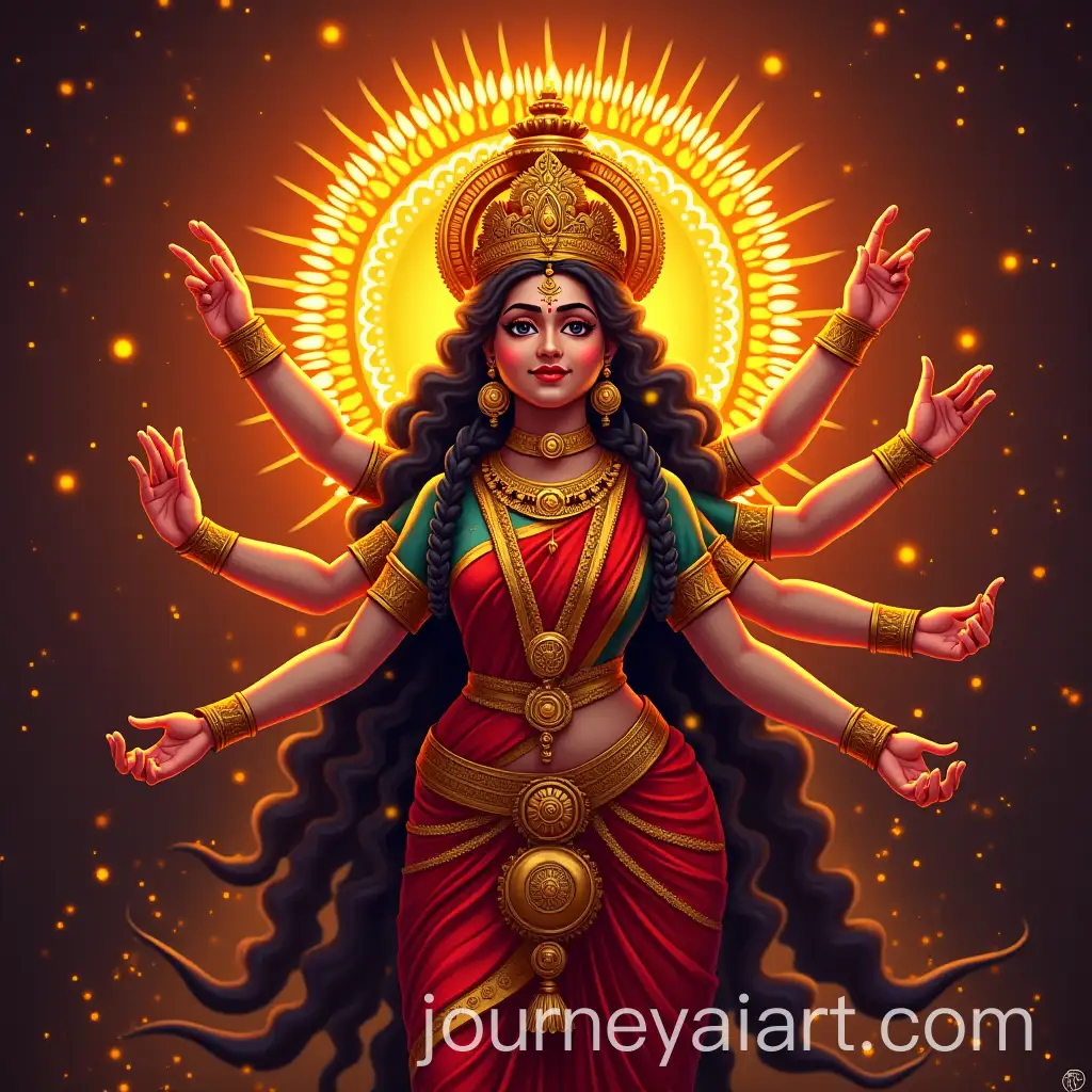 Celebrating-Dussehra-with-Durga-Mata-and-Miracle-Software-Systems-Logo