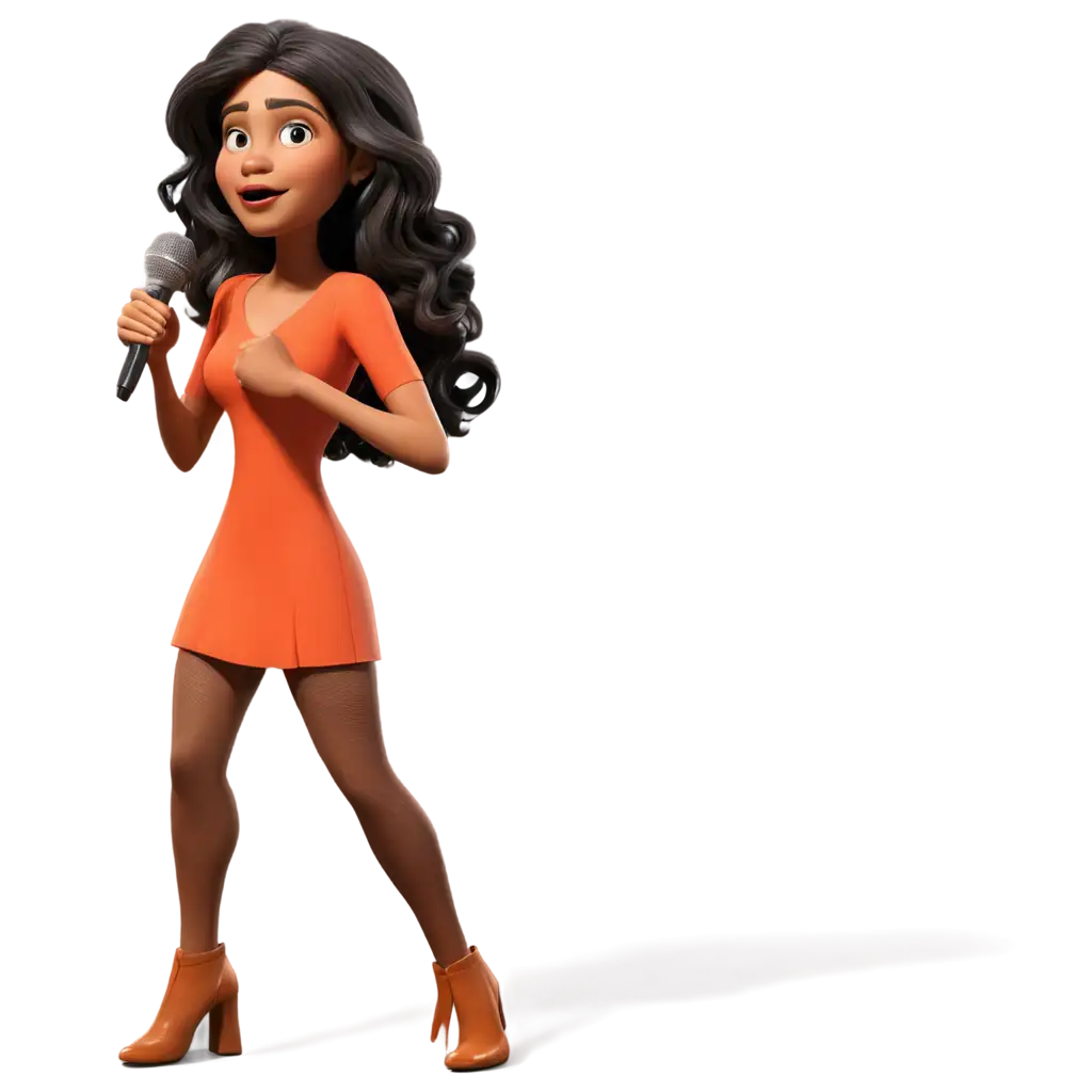 Singing-Woman-Cartoon-Character-PNG-HighQuality-Transparent-Image-for-Versatile-Applications