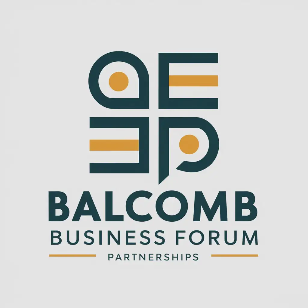 LOGO Design for Balcomb Business Forum Partnerships in Moderation