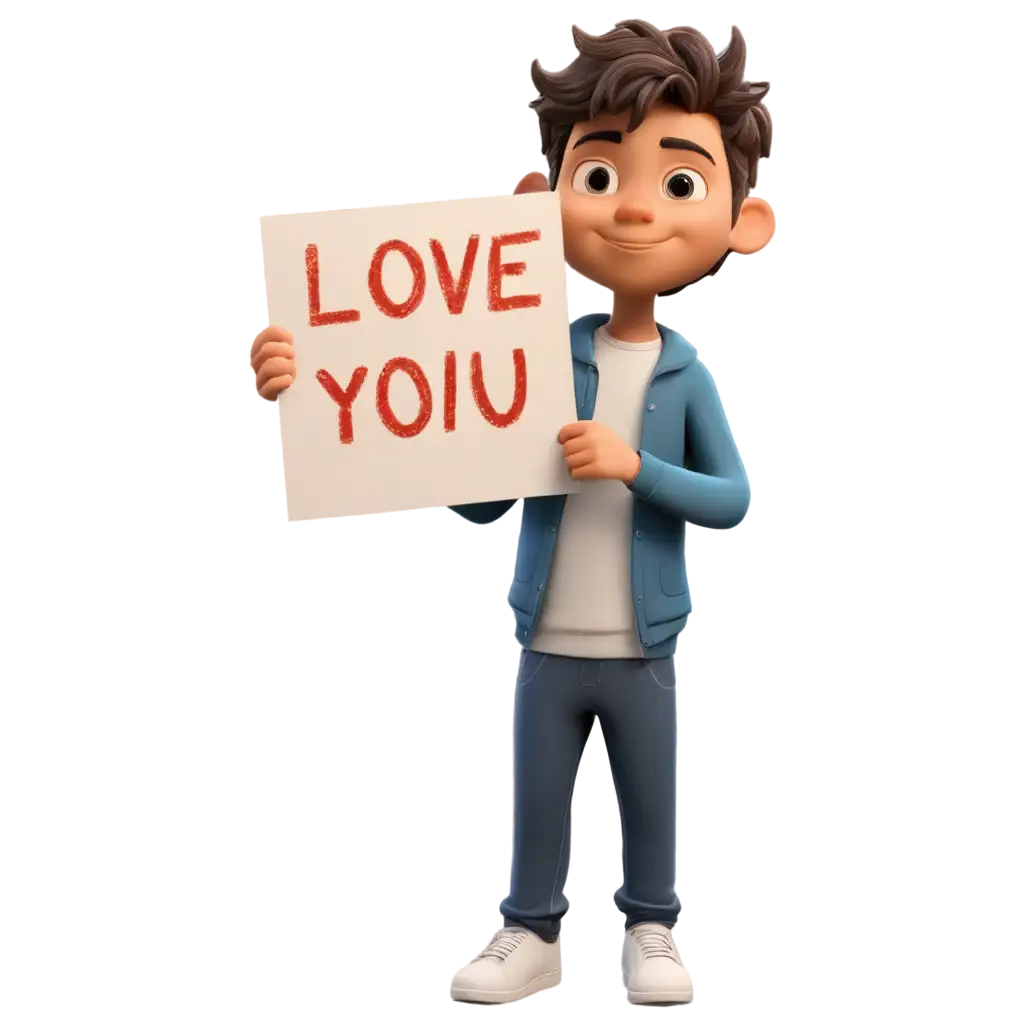 Boy-in-Love-Cartoon-PNG-Holding-a-Sign-that-Says-I-Love-You-HighQuality-Image-for-Digital-Use