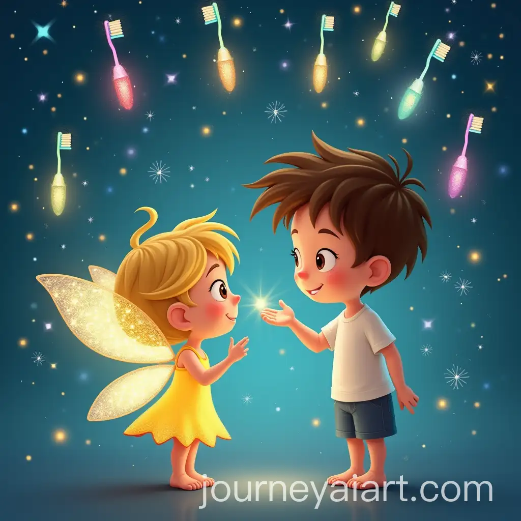 Magical-Fairy-and-Boy-with-Glowing-Toothbrushes
