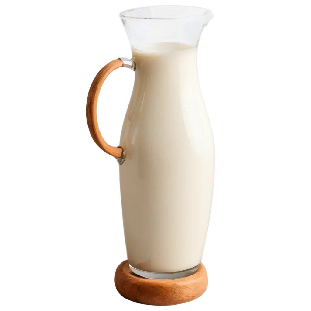 Milk-in-a-Wooden-Plate-PNG-HighQuality-Image-for-Versatile-Use