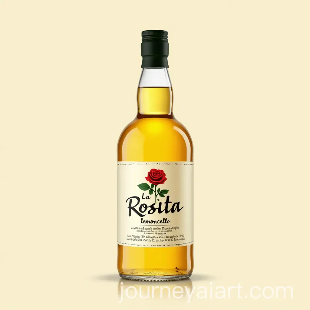 La-Rosita-Lemoncello-Bottle-with-Elegant-Rose-Logo