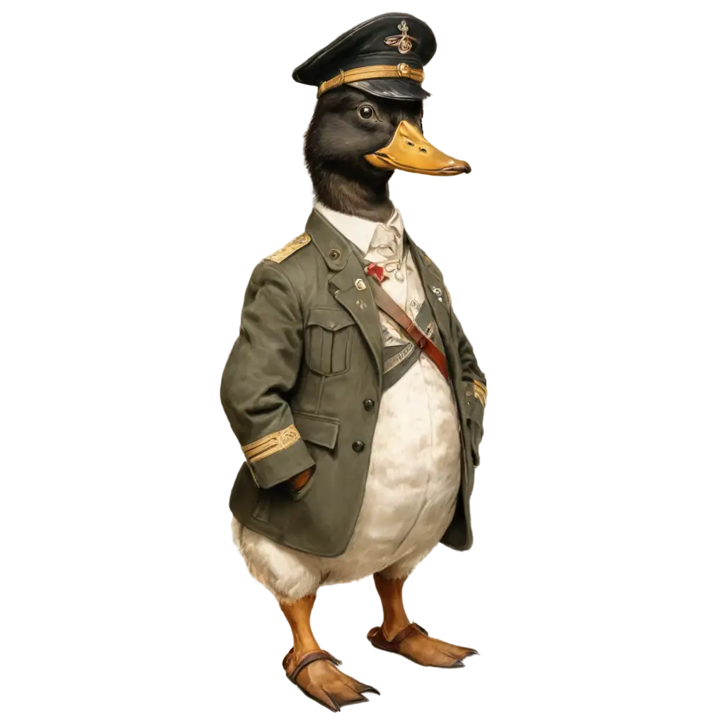 German-General-Duck-PNG-Image-Quirky-Concept-for-Creative-Design