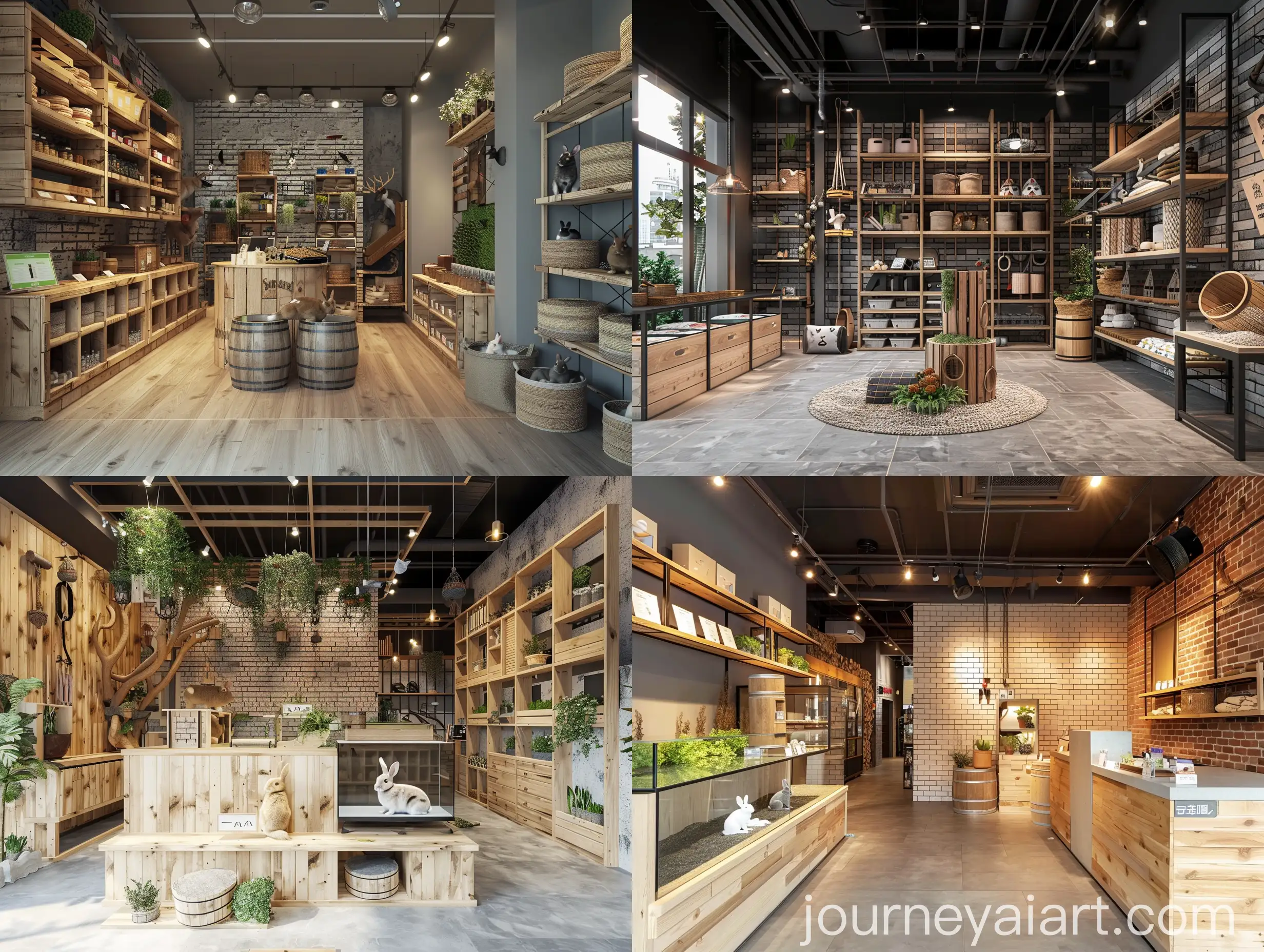 Modern-Pet-Shop-Interior-Design-with-Minimalist-Muji-Style-and-Holland-Loop-Rabbit