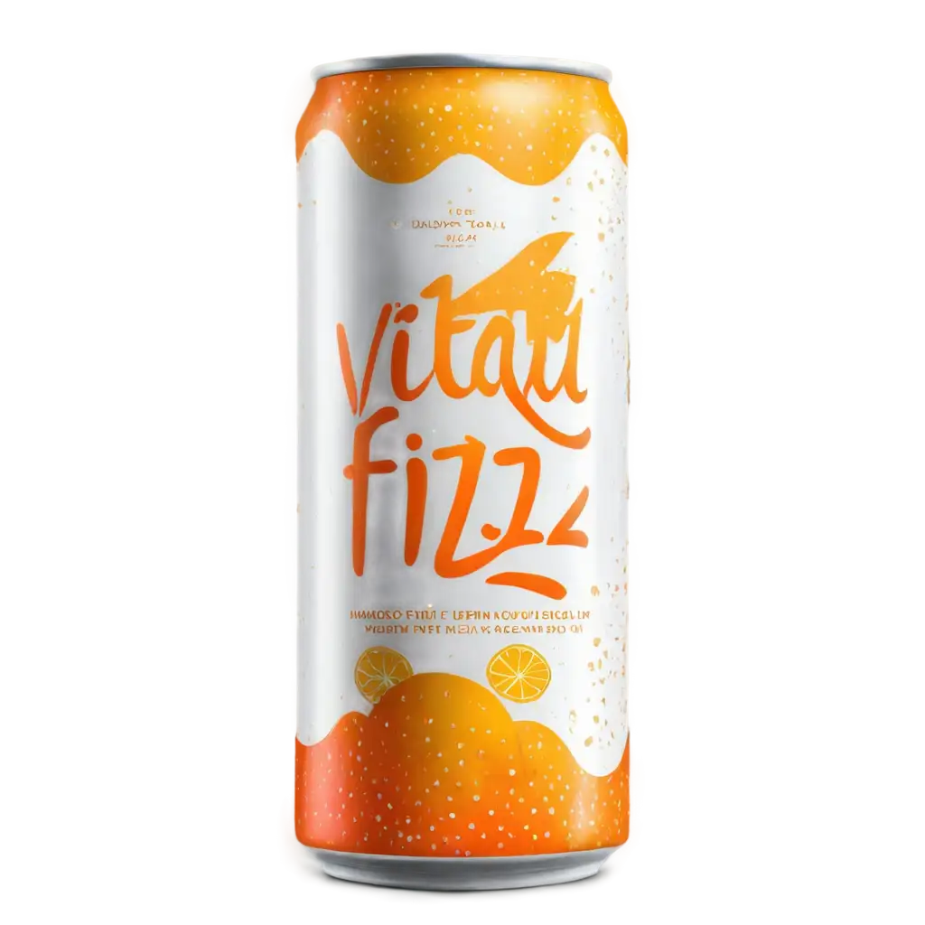 a can of vital fizz soda with mango, passion fruit, lemon and orange flavors