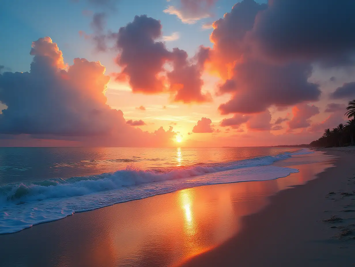 Stunning-Sunrise-Over-a-Tropical-Beach-Seascape