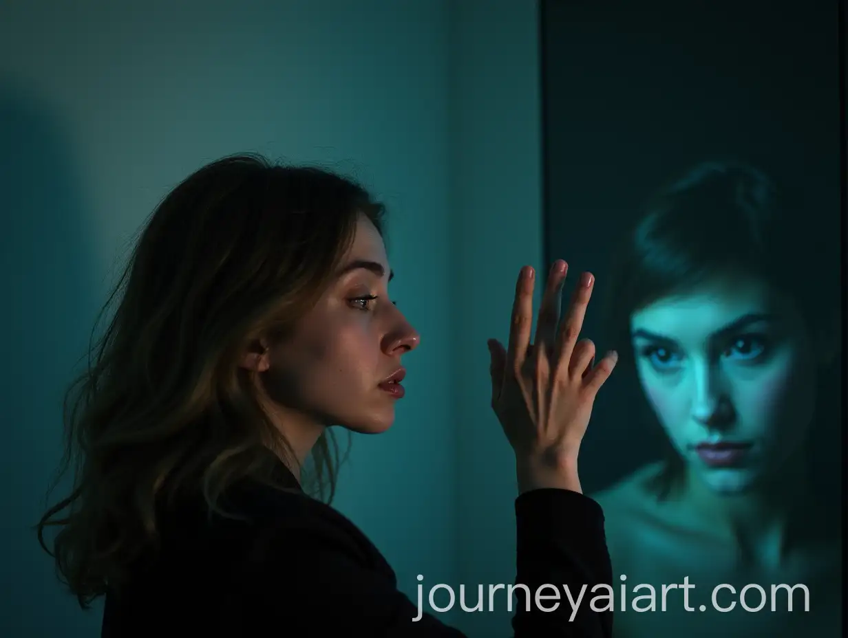 Surrealistic-Exploration-of-Female-Melancholy-in-Modern-Technology