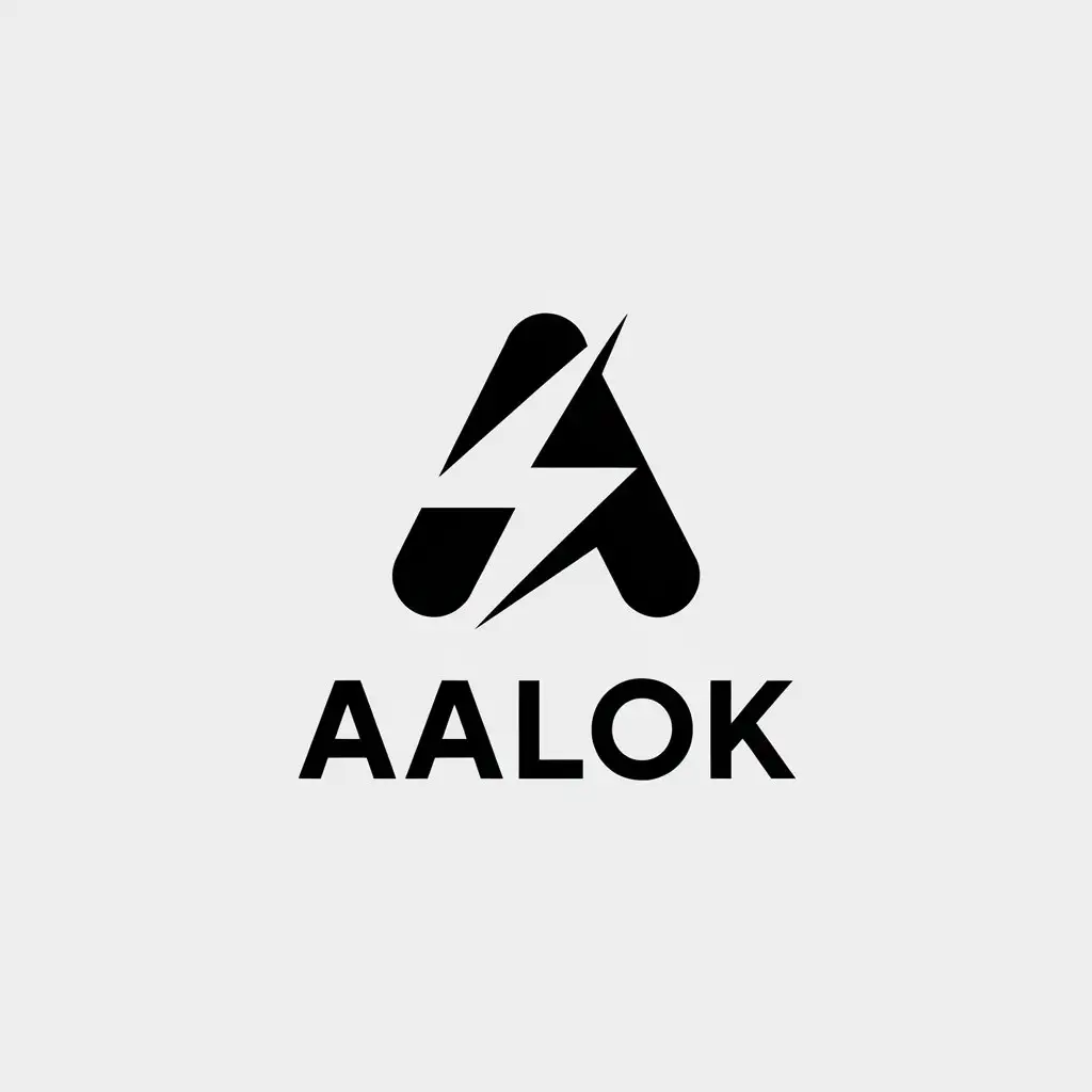 LOGO Design for Aalok Minimalistic Vector Design for Technology Industry with Clear Background