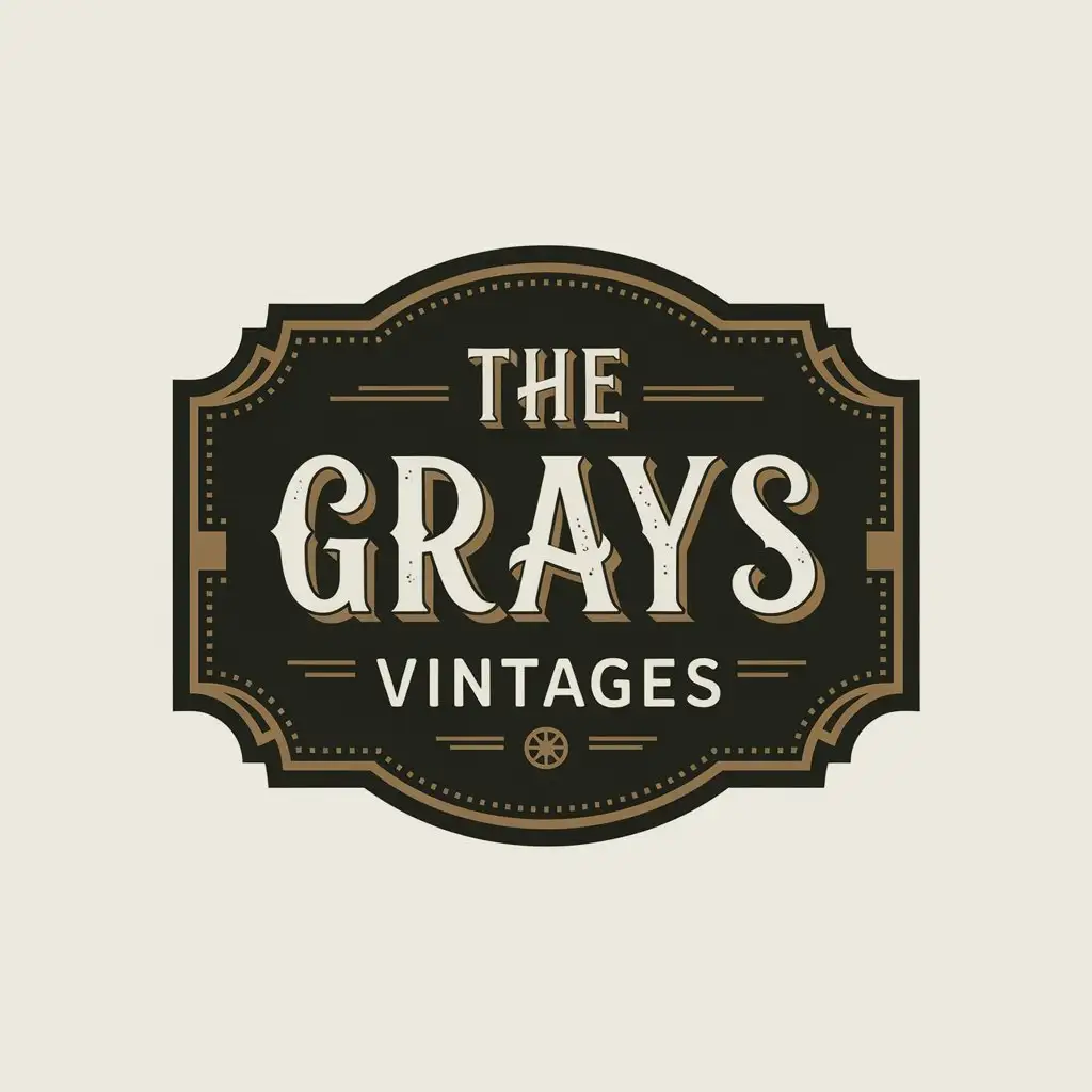 LOGO Design for The Grays Vintages Luxury Vintage Furniture with Warm Earthy Tones and Elegant Emblem Style