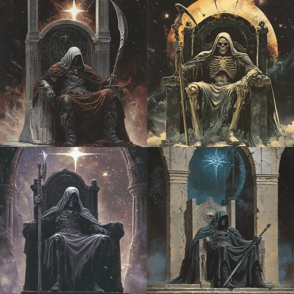 1970s-Dark-Fantasy-Reaper-Throne-with-Scythe-and-Star-Background