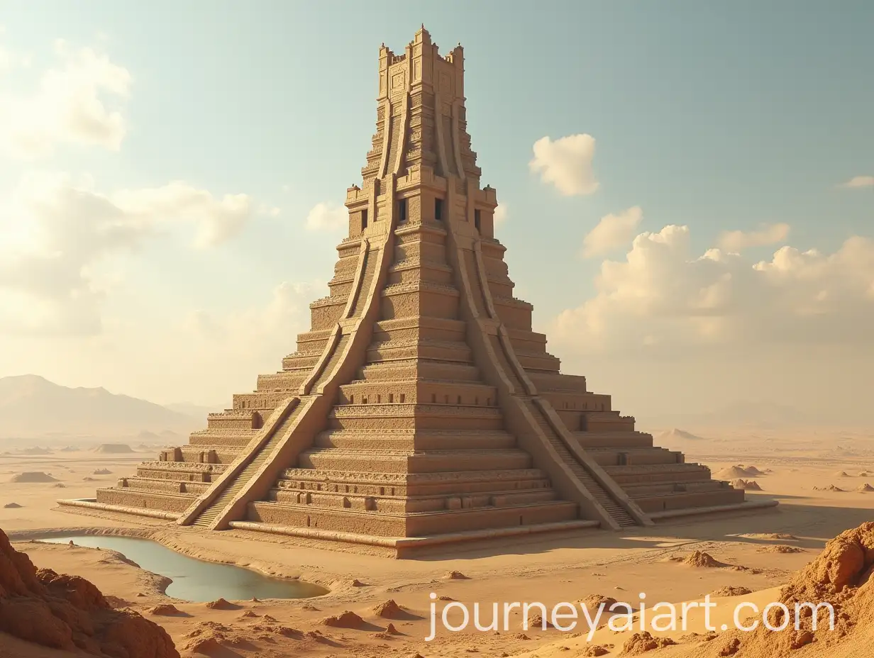 Realistic-Depiction-of-the-Tower-of-Babel-with-Unique-Architectural-Design