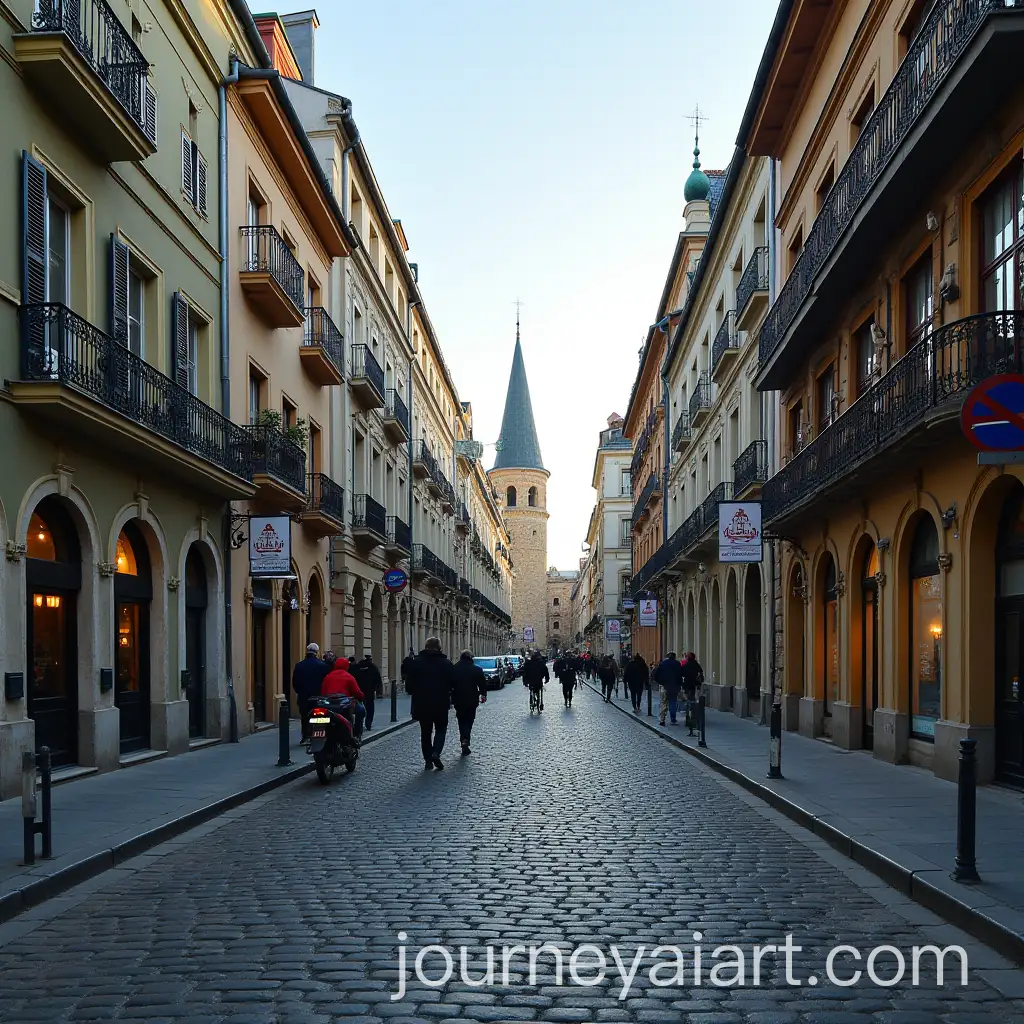 Cobblestone-Street-Near-Airport-Urban-Scene