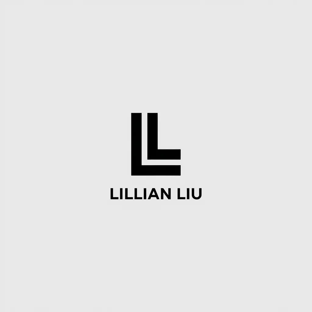 a vector logo design,with the text "Lillian Liu", main symbol:L,Minimalistic,be used in Education industry,clear background