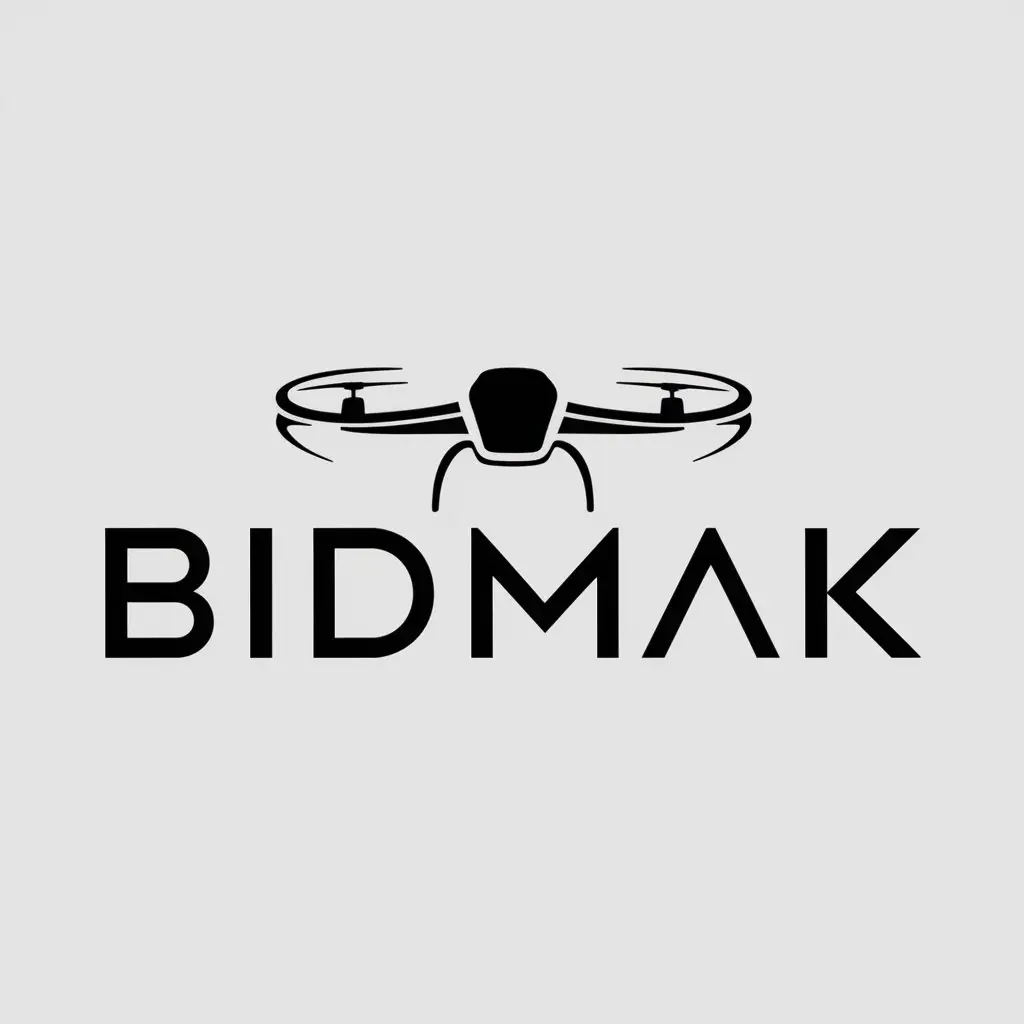 LOGO Design for Bidmak Minimalistic Unmanned Aerial Vehicle Symbol for Technology Industry