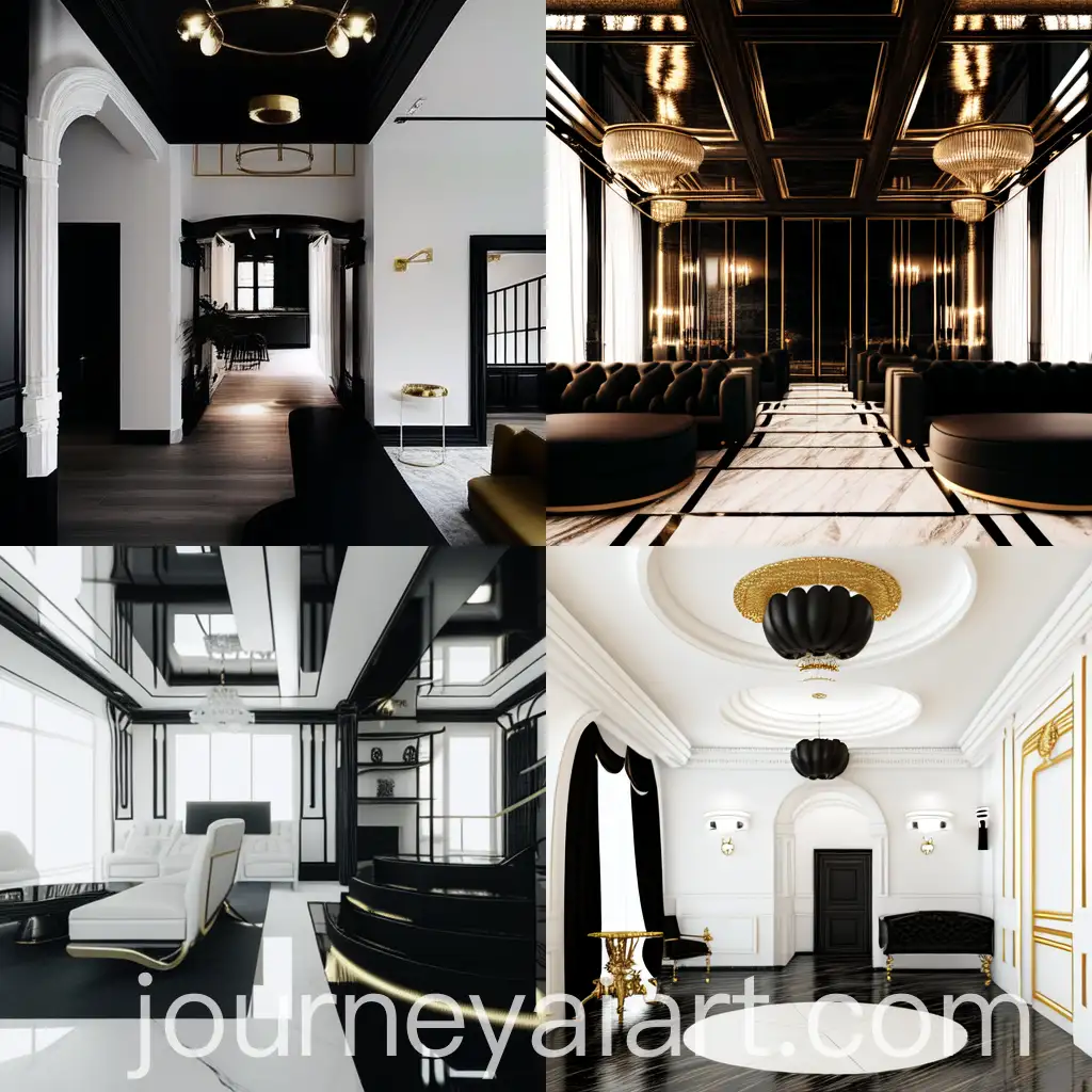 Elegant-Black-and-White-Interior-with-Gold-Accents