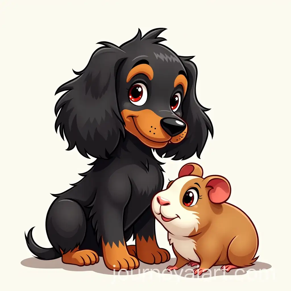 DisneyInspired-Scene-with-a-Cocker-Spaniel-and-Guinea-Pig