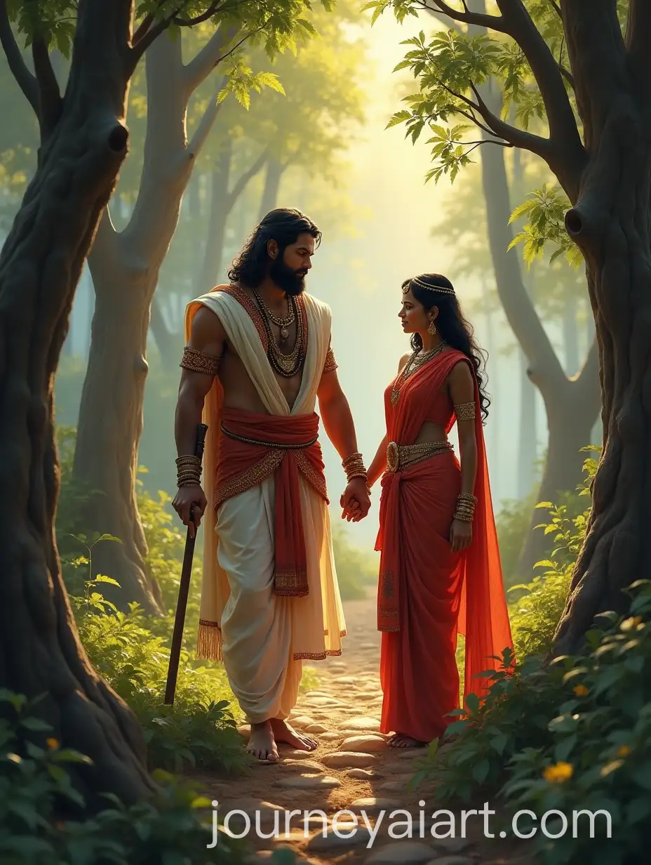 Lord-Ram-Sita-and-Laxman-during-Exile-in-the-Forest