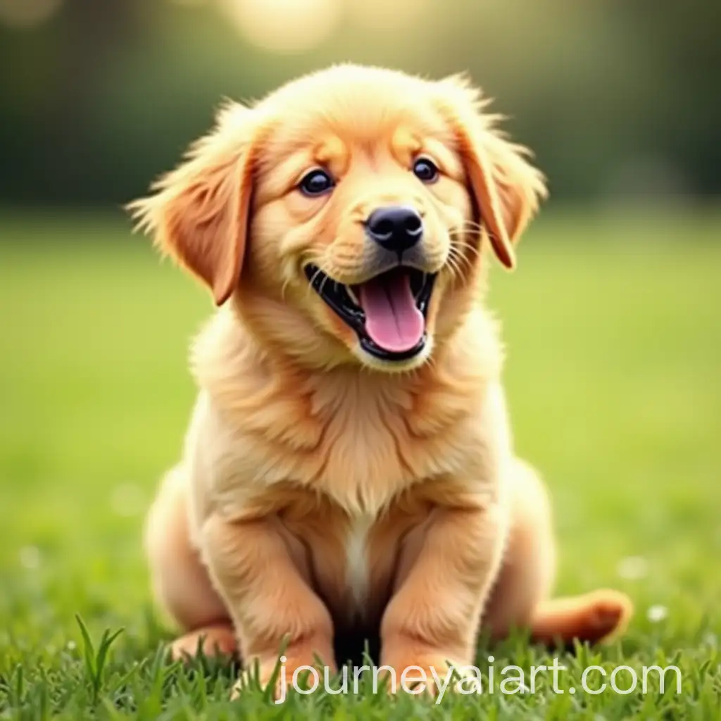 Enthusiastic-Golden-Retriever-Puppy-Playing-on-Grass