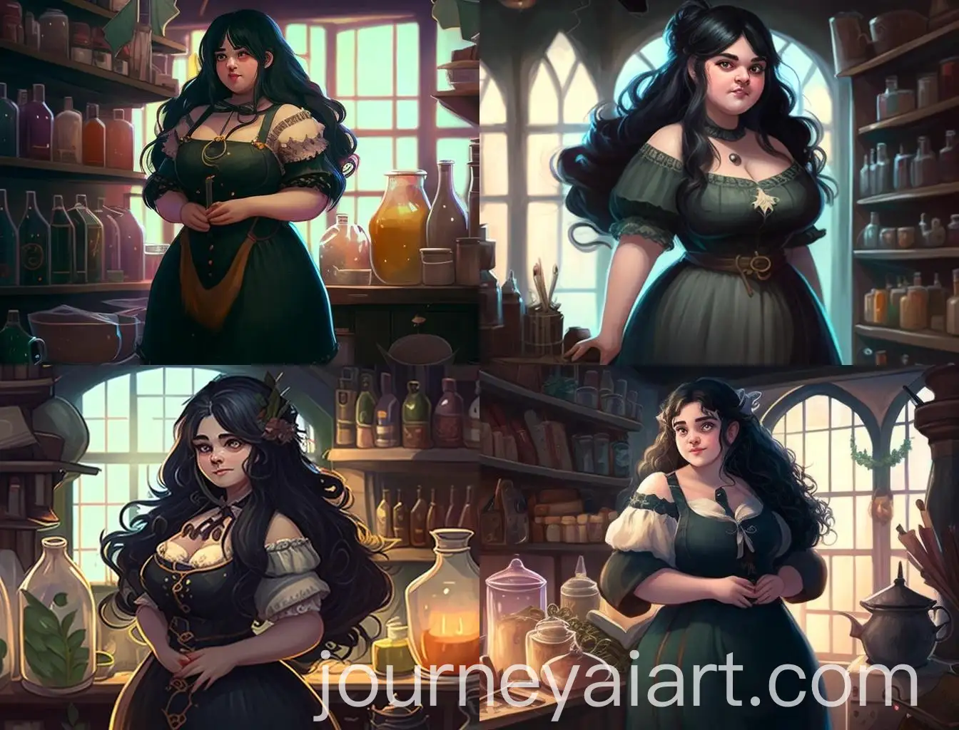 Curvy-Elf-Girl-in-a-Potion-Shop
