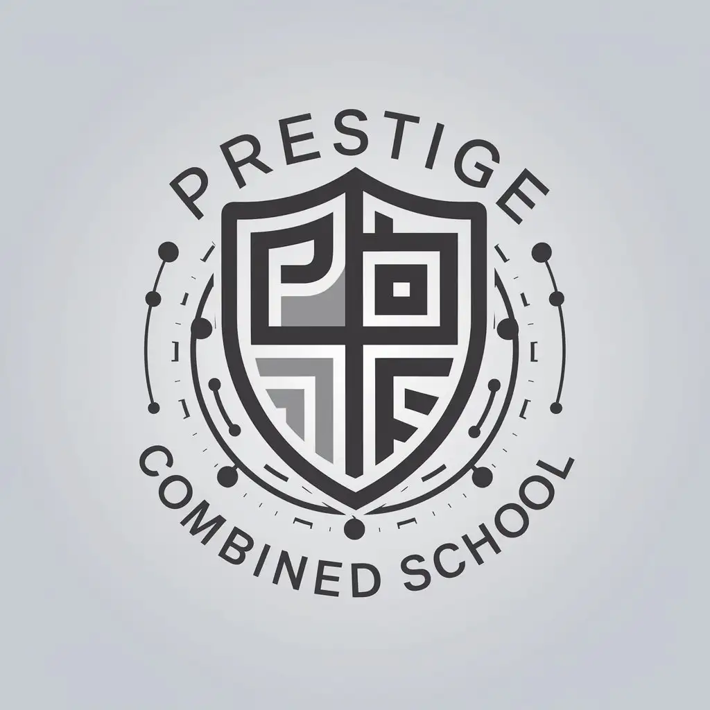 LOGO Design for Prestige Combined School Shield Emblem for Technology Industry