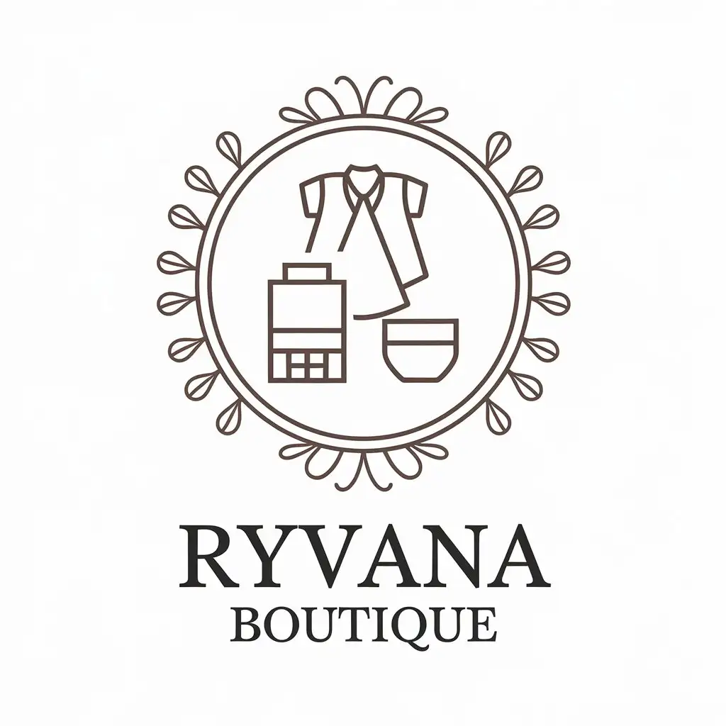 LOGO-Design-for-Ryvana-Boutique-Elegant-Clothing-Cosmetics-with-a-Touch-of-Luxury