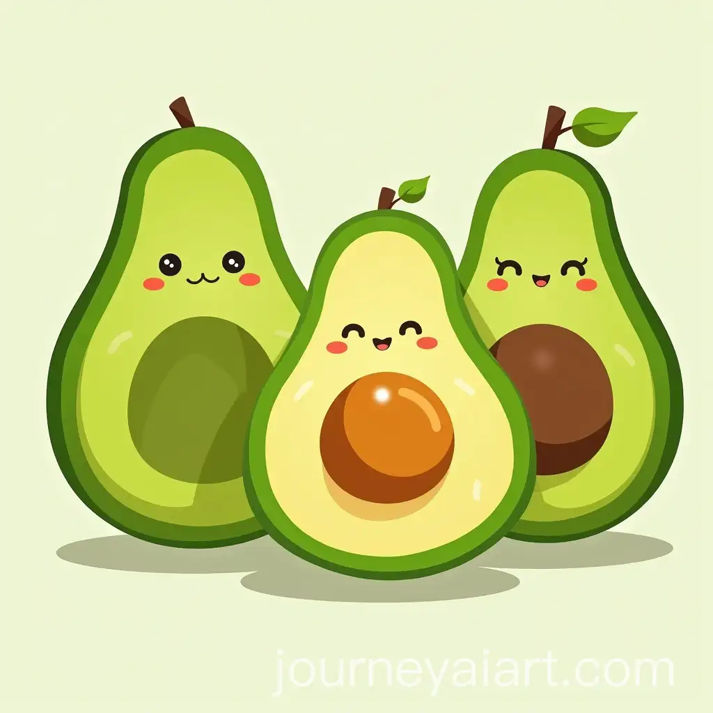 Cheerful-Avocado-Family-in-a-Playful-Setting