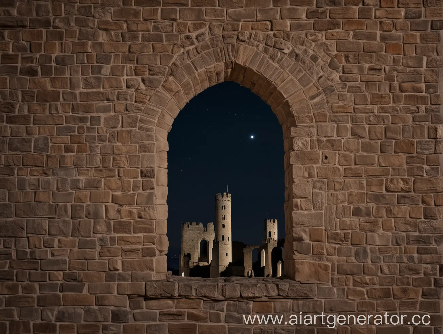 Tall-HalfRuined-Tower-Window-at-Night-Princesss-Tower-View