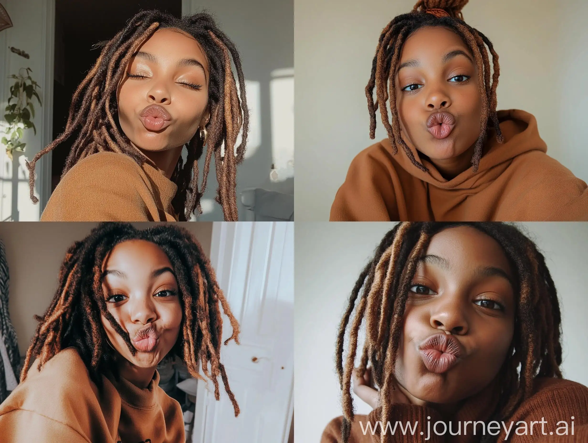 Playful-Selfie-of-Black-Teenage-Influencer-with-Ombre-Dreadlocks