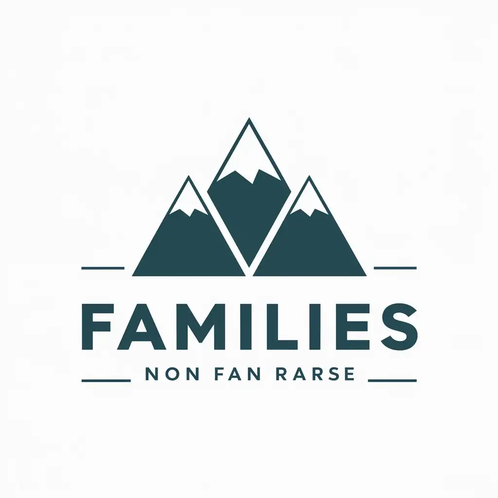 a vector logo design,with the text "Families", main symbol:Triangle mountain pyramid,Moderate,be used in Nonprofit industry,clear background