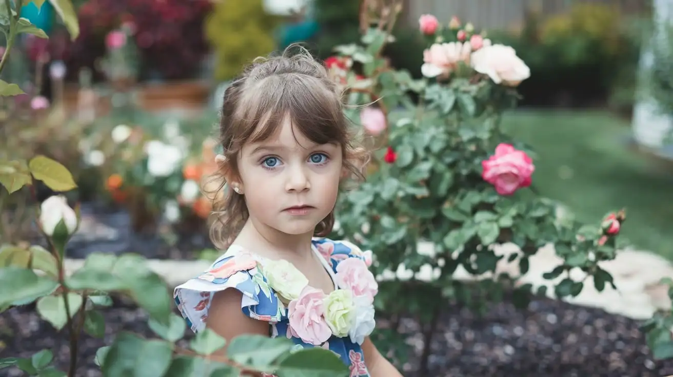 Young-Woman-in-Floral-Dress-with-Canon-50mm-Lens