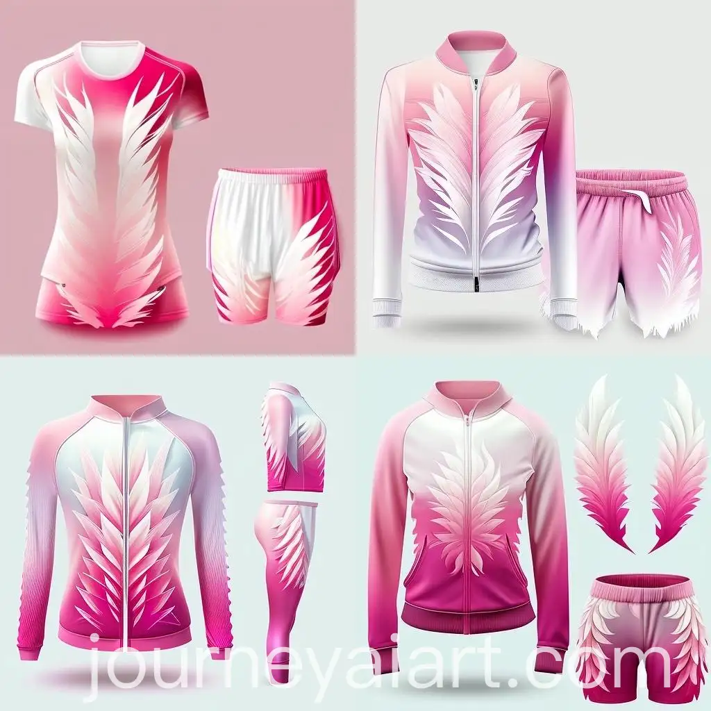 Feathered-Shuttlecock-Sports-Suit-in-Pink-Gradient