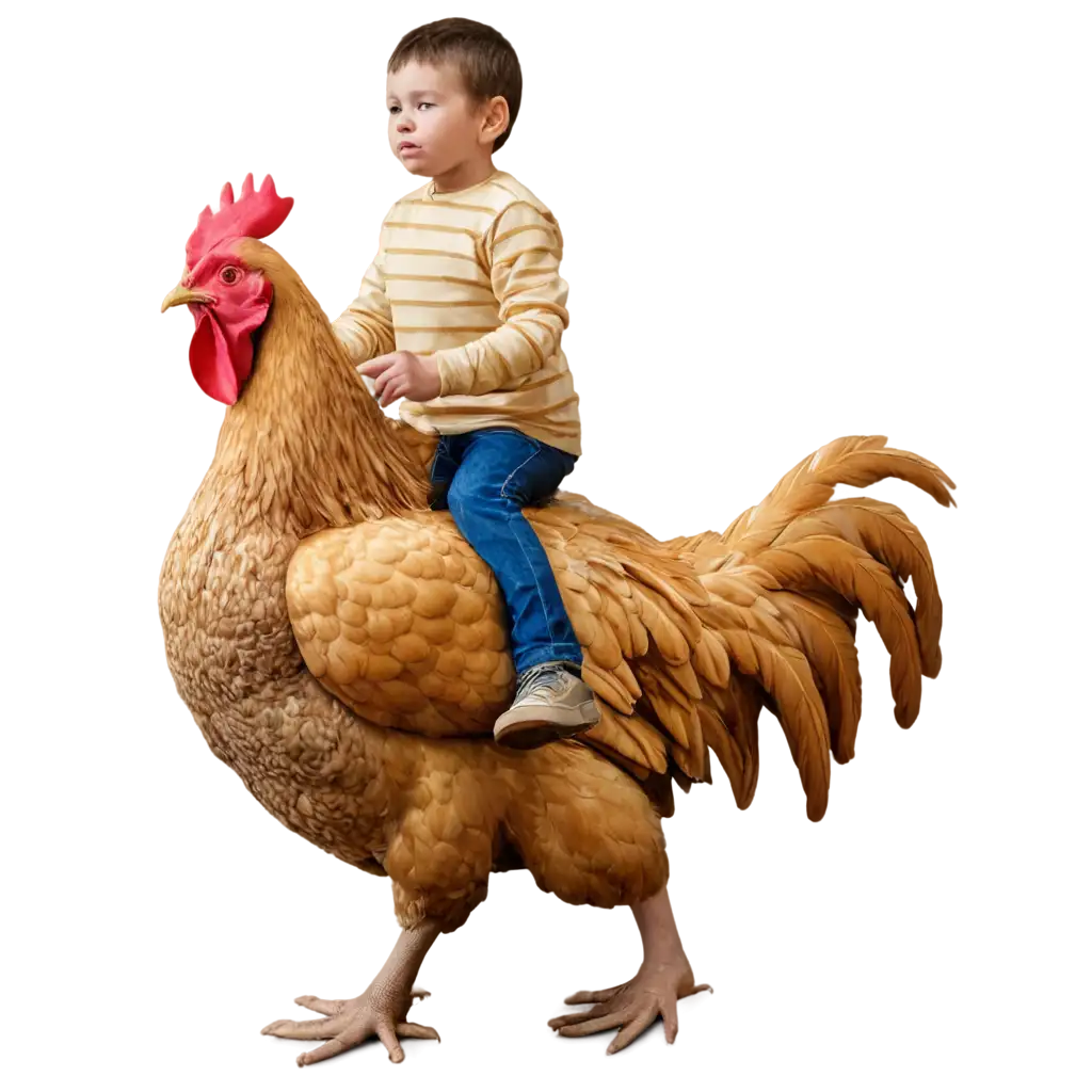 Boy-Riding-a-Giant-Chicken-PNG-HighQuality-Image-for-Creative-Projects