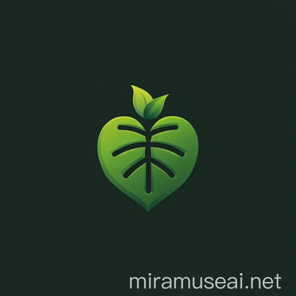 Crypto Token Logo Design Featuring Papalo Leaf