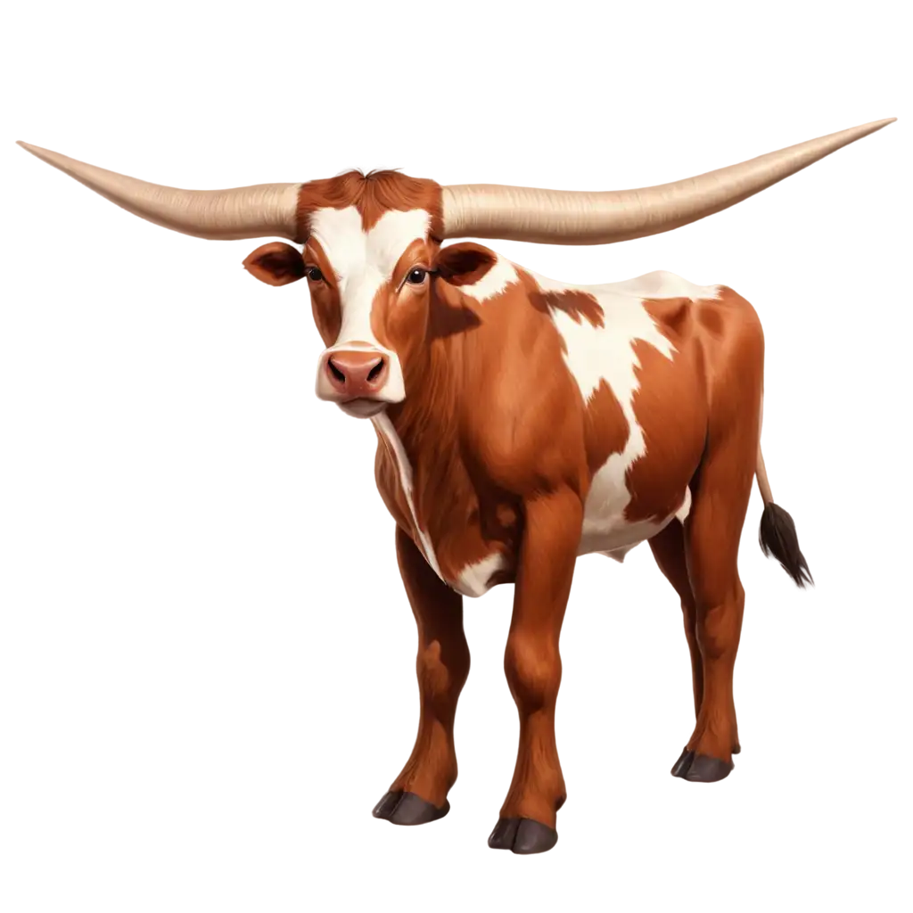 a pixar style texas longhorn steer