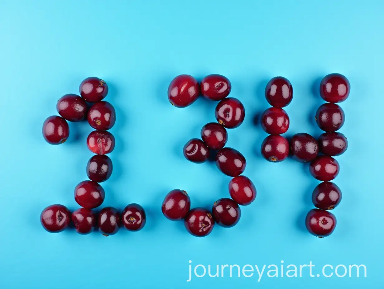Pressed-Plum-Numbers-on-Vibrant-Blue-Background