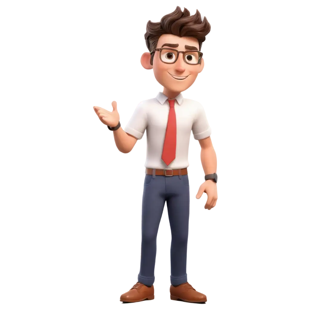 3d business cartoon character