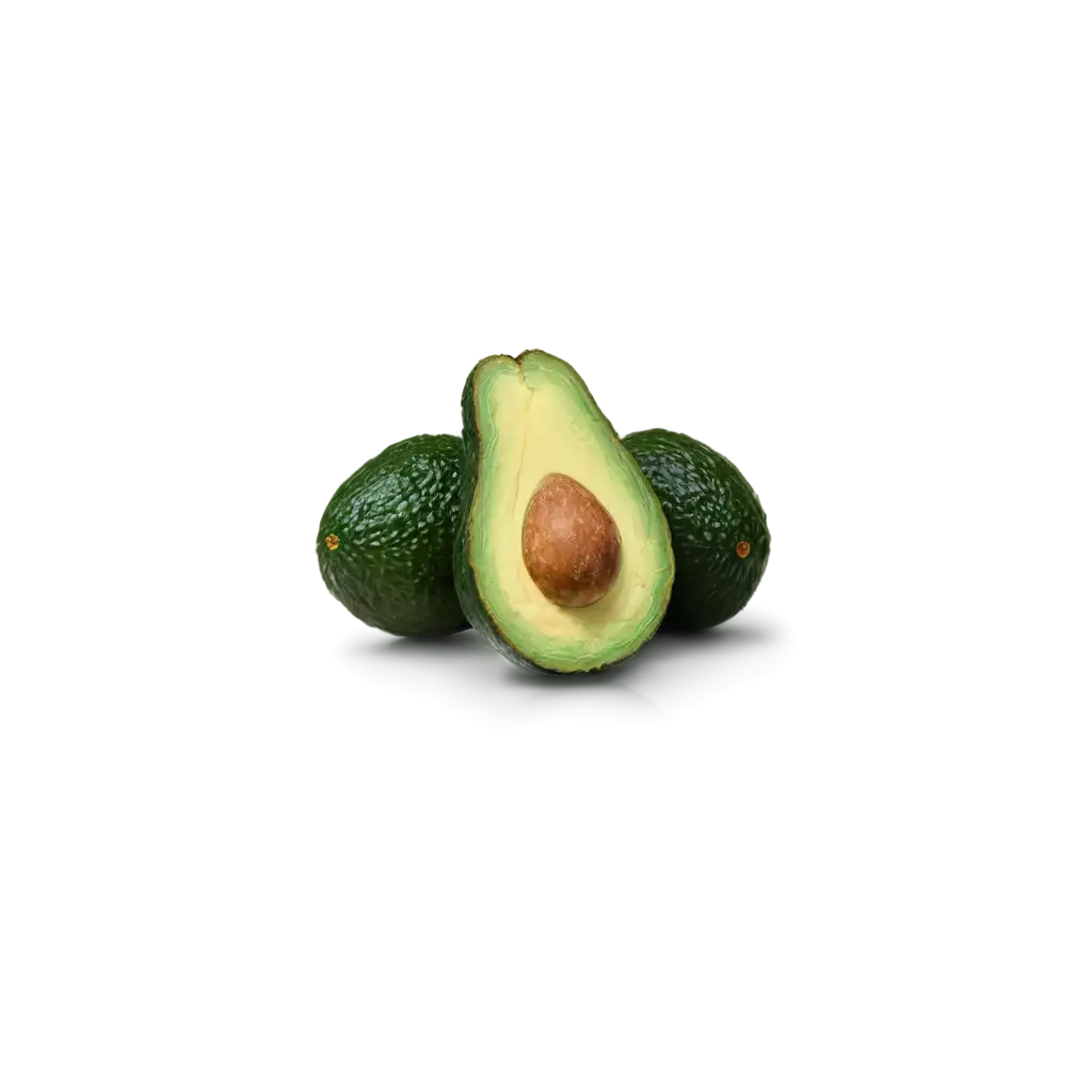 Avocado-Cut-in-Half-PNG-Image-on-White-Background-for-Clear-Visuals-and-Versatile-Use