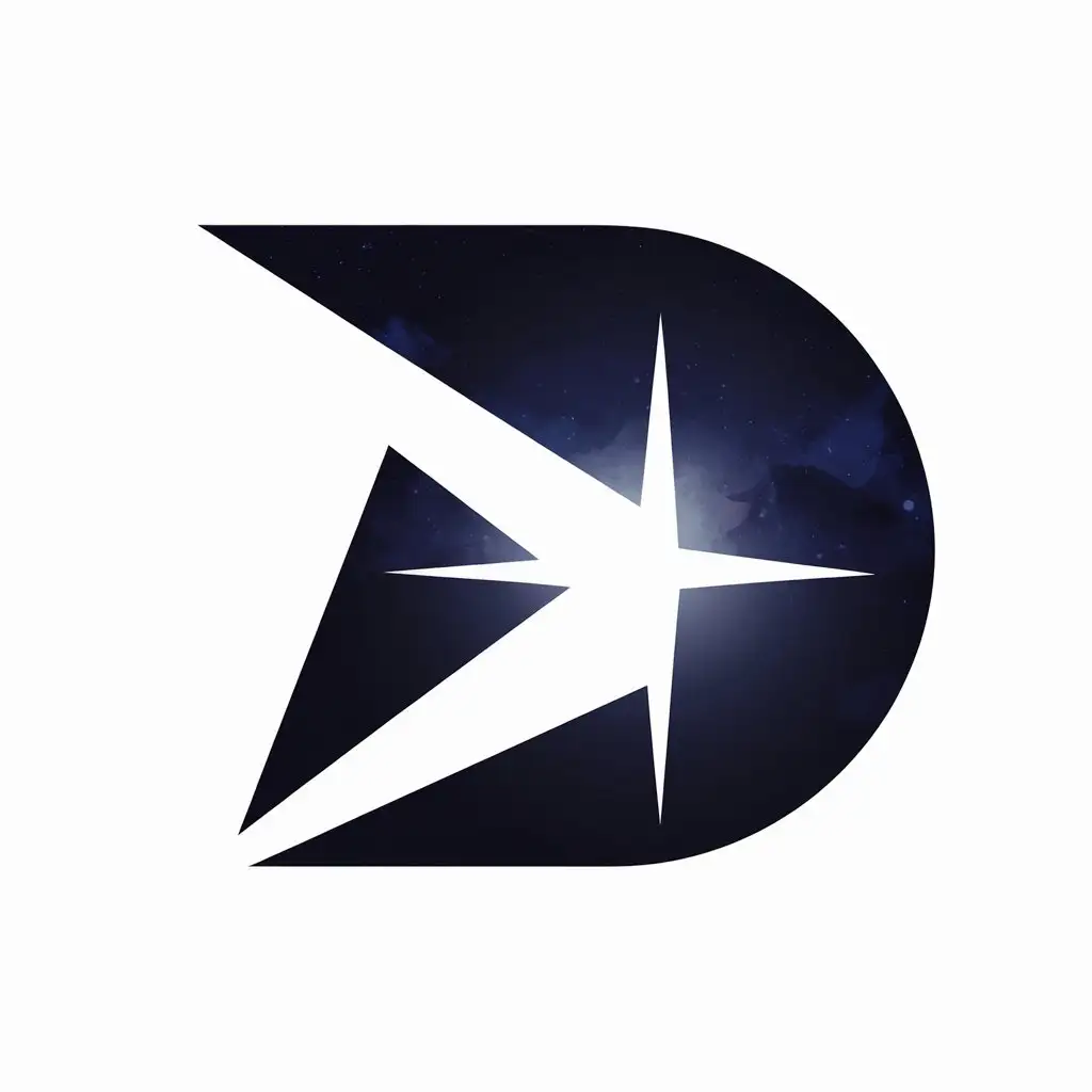 LOGO Design for D Celestial Inspired with Cosmic and Bright Stellaluna Letter D for Sports Fitness Industry