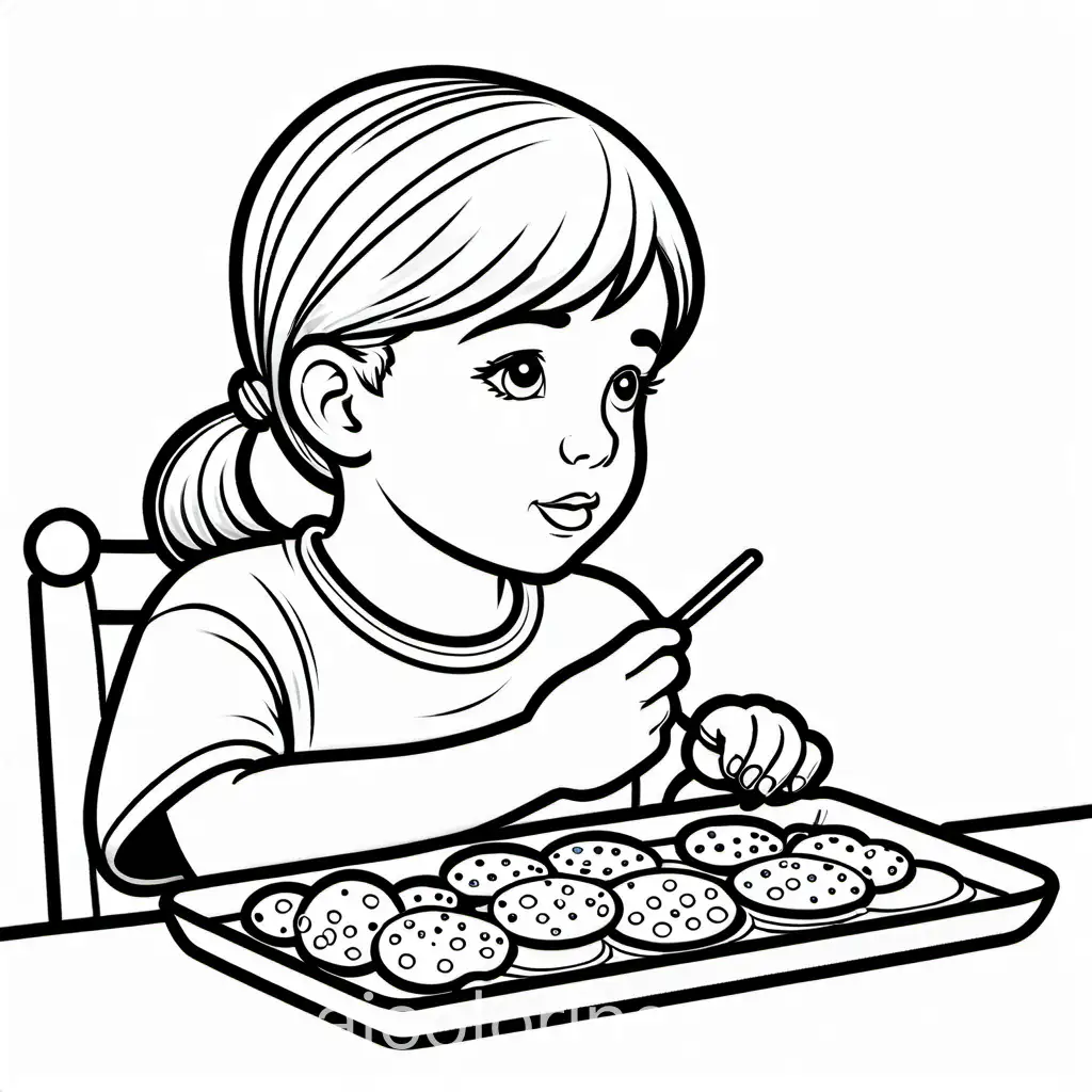 Thoughtful-Child-Sharing-Snack-in-Coloring-Page