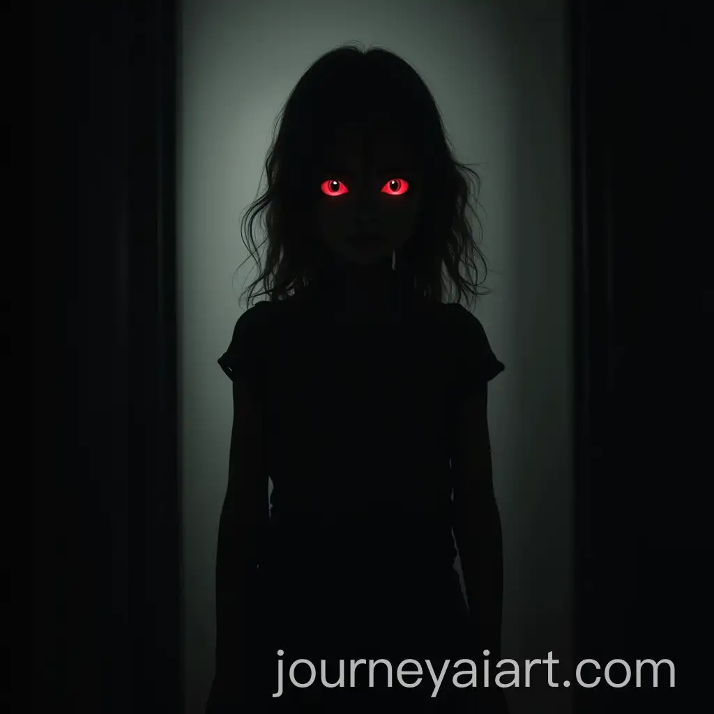 Creepy-Silhouette-of-a-Tween-Girl-in-Desperation-and-Fear
