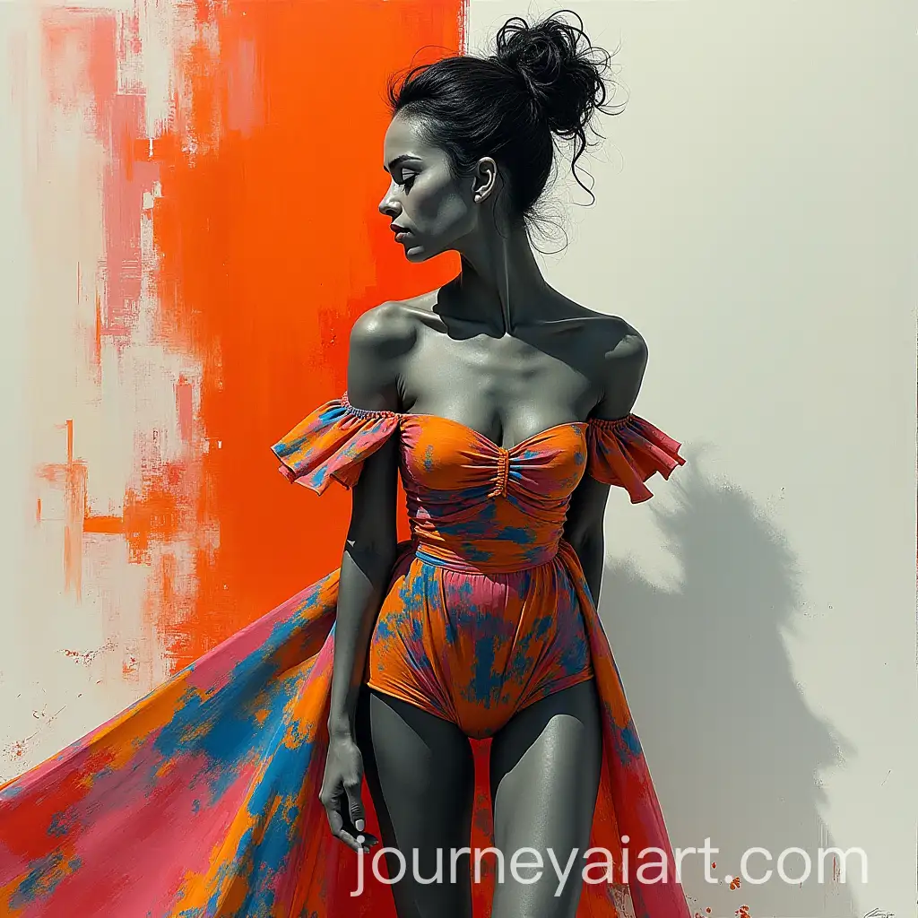 High-Fashion-Model-inAI-Image-Prompt-Expansion-Abstract-Expressionism-Style