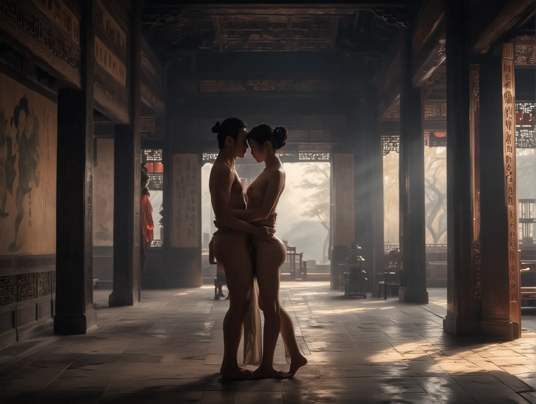 Embracing-Lovers-in-Ancient-Chinese-Palace