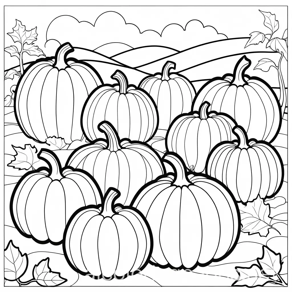 Walking-Pumpkins-Coloring-Page