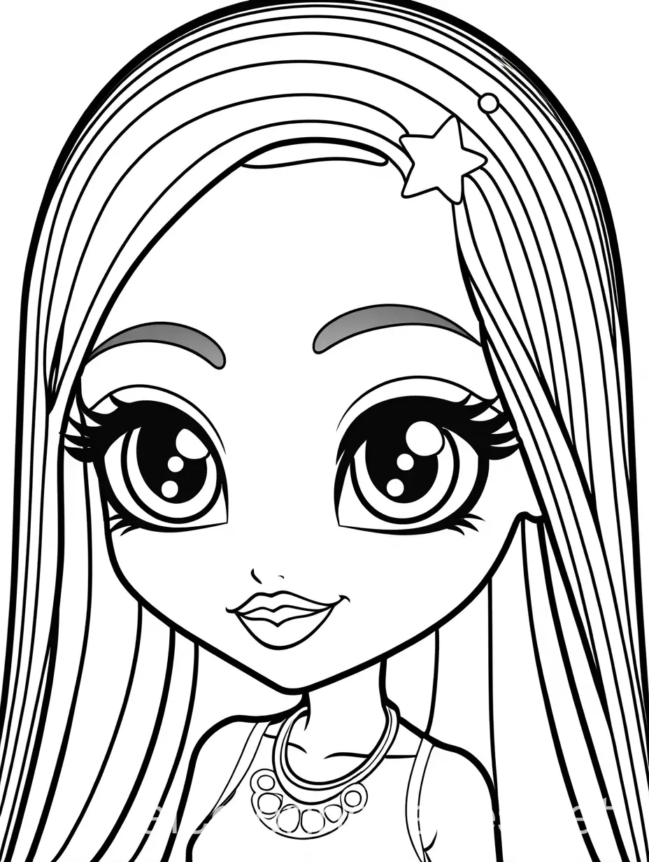 Bratz-Coloring-Page-with-Rainbow-Ombre-Effect