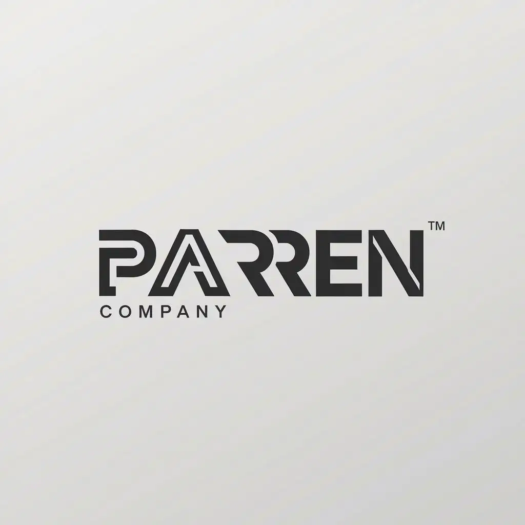 LOGO Design for Parren Company Minimalistic TextBased Design for Internet Industry