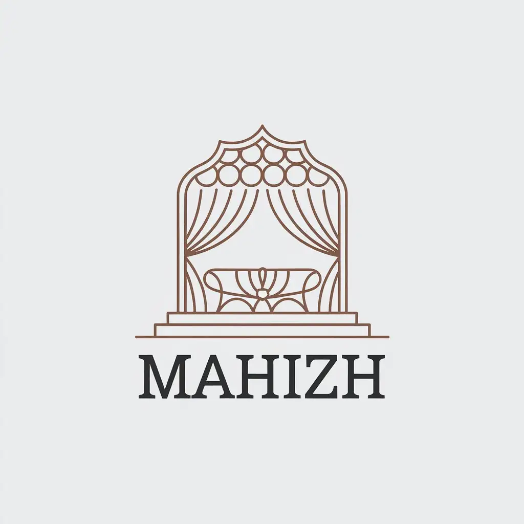 LOGO Design for Mahizh Minimalistic Wedding Stage Decoration for Events Industry