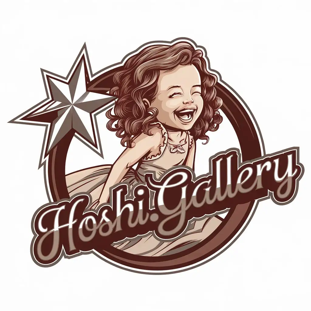 LOGO-Design-for-Hoshigallery-FantasyInspired-Star-and-Girl-with-Pastel-Palette-and-Whimsical-Aesthetic