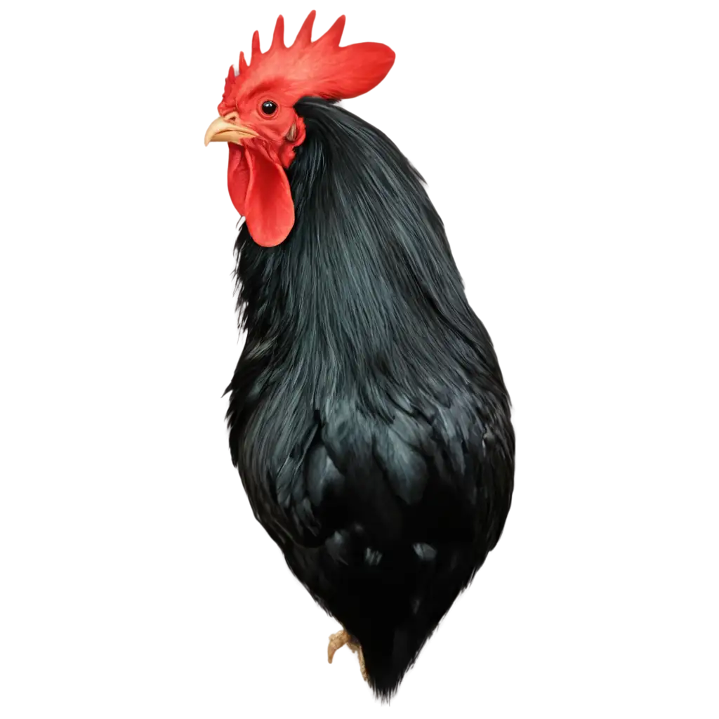 Black-Rooster-Head-PNG-Image-for-Creative-Design-and-Branding